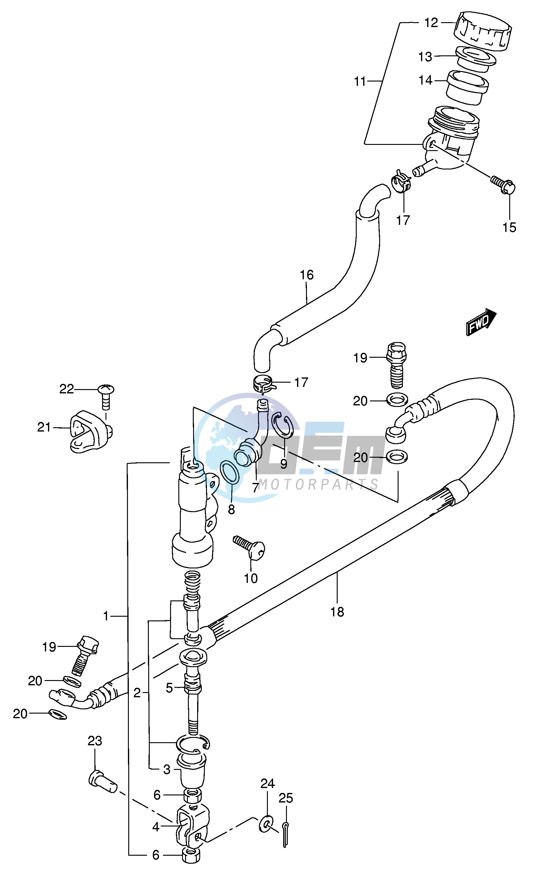 REAR MASTER CYLINDER (MODEL K5 K6)