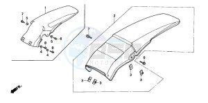 CR125R drawing REAR FENDER (EXCEPT CR125RL)