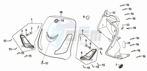 FIDDLE II 50 NEW ENGINE drawing FR. COVER  FRONT INNER BOX