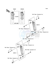 MULE 3010 DIESEL 4x4 KAF950-B3 EU drawing Shock Absorber(s)