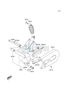 KFX50 KSF50A6F EU drawing Rear Suspension