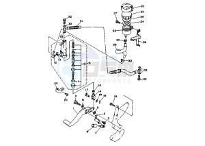 TRX 850 drawing REAR MASTER CYLINDER