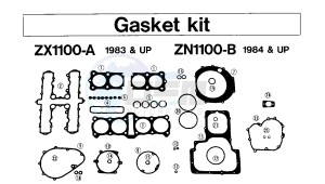 ZX 1100 A [GPZ] (A1-A2) [GPZ] drawing GASKET KIT