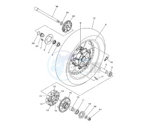 XTZ SUPER TENERE 1200 drawing REAR WHEEL