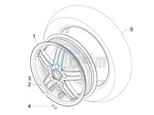 S 125 4T E3 drawing Front wheel