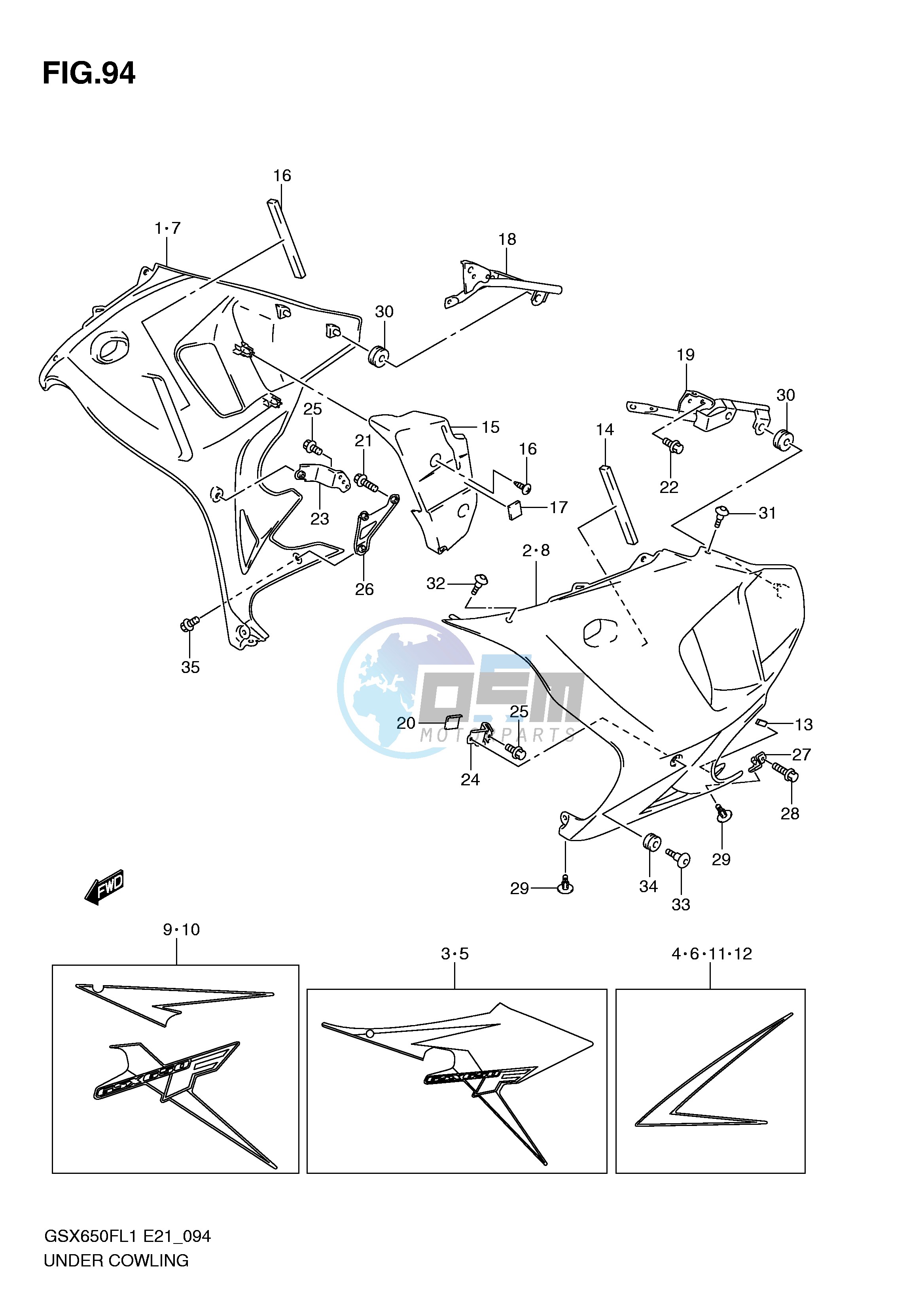 UNDER COWLING (GSX650FUL1 E24)