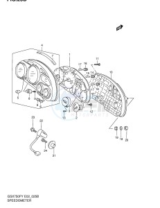 GSX750F (E2) drawing SPEEDOMETER (MODEL K2 K3)