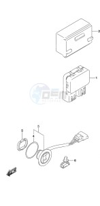 DF 30A drawing PTT Switch Remote Control w/Power Tilt