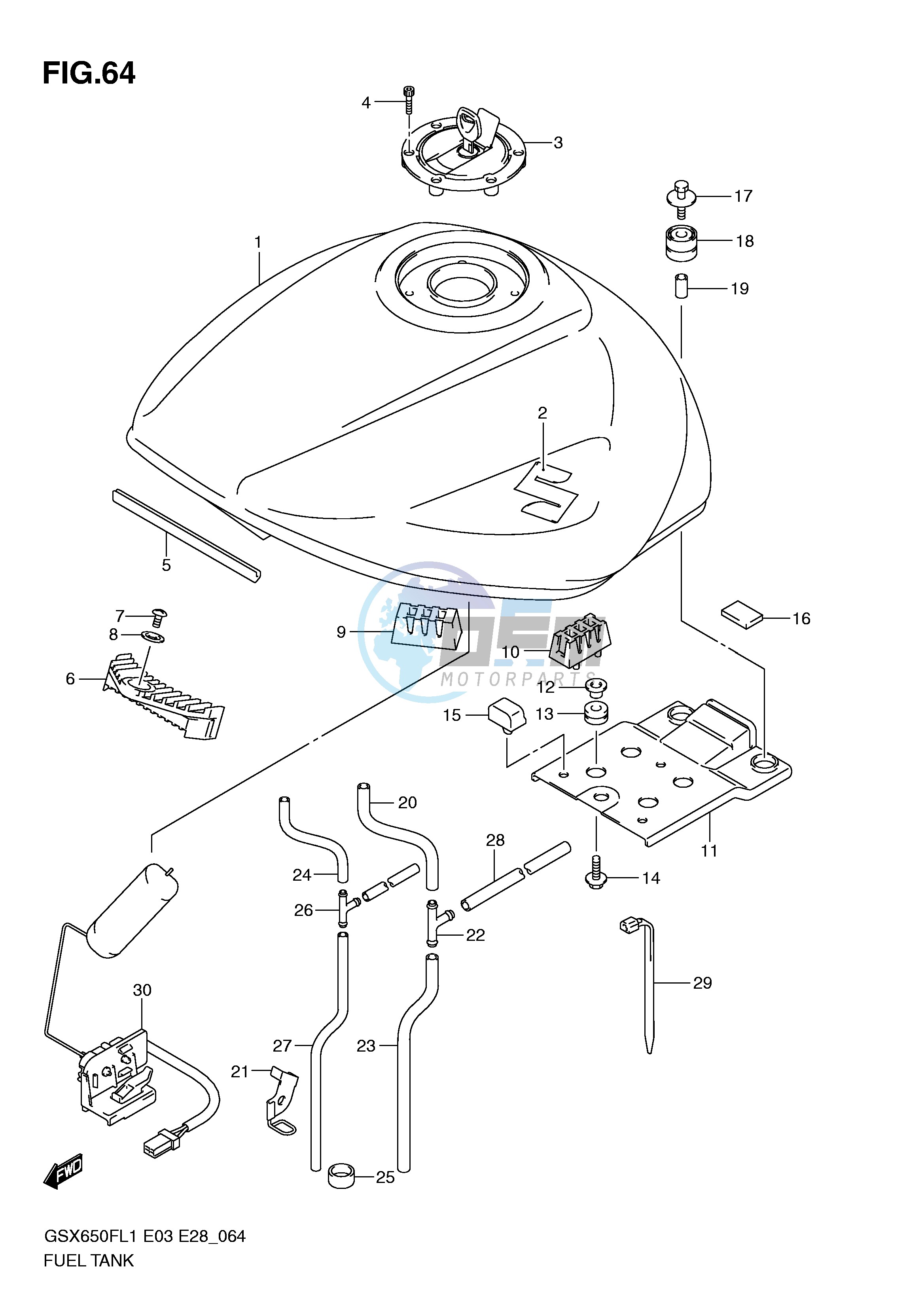 FUEL TANK (GSX650FAL1 E28)