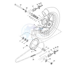 WR X 125 drawing REAR WHEEL