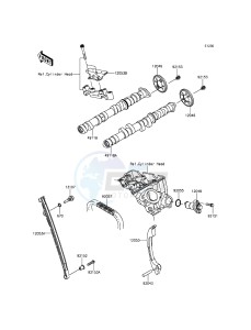 NINJA_ZX-6R_ABS ZX636FDF FR GB XX (EU ME A(FRICA) drawing Camshaft(s)/Tensioner