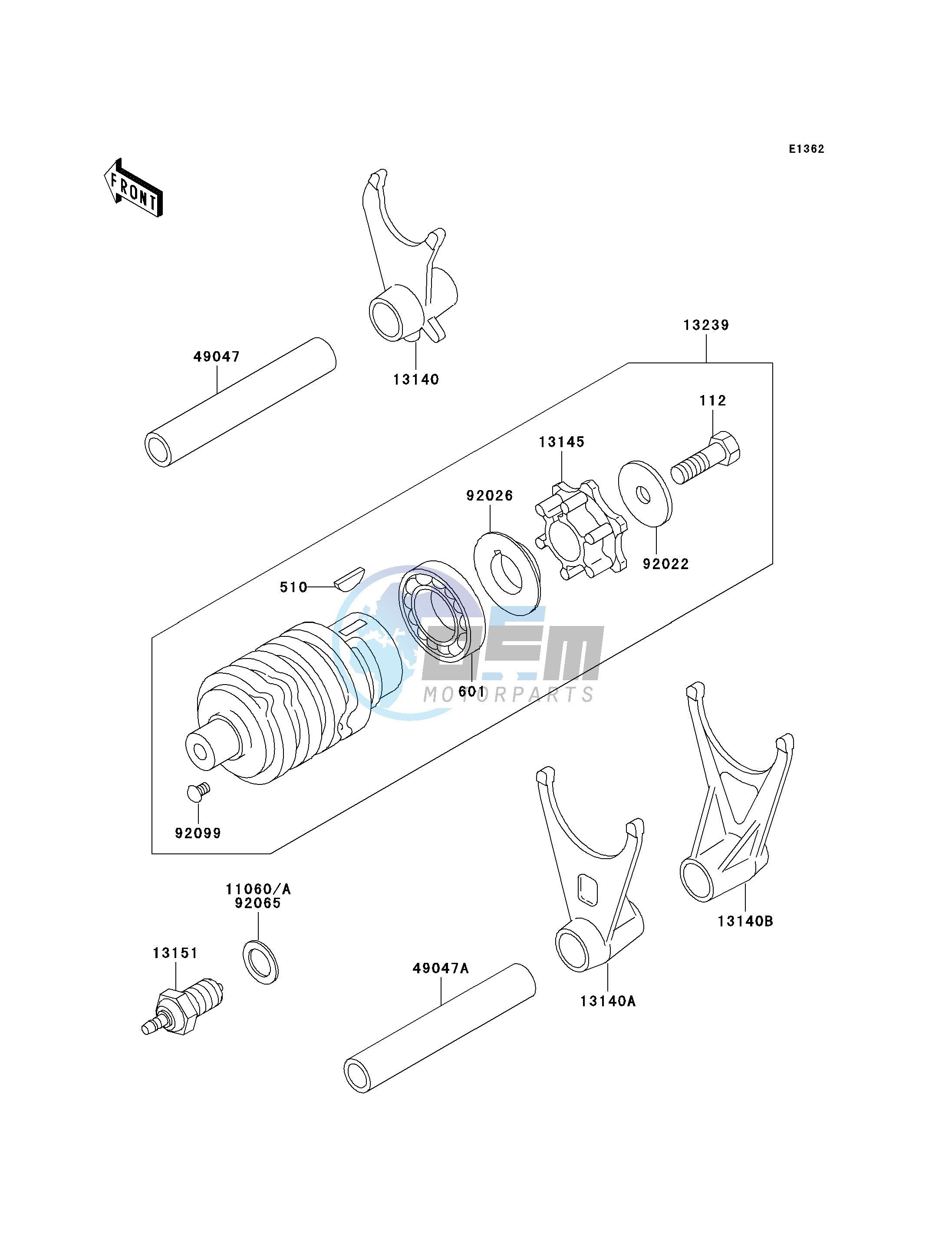 GEAR CHANGE DRUM_SHIFT FORK-- S- -