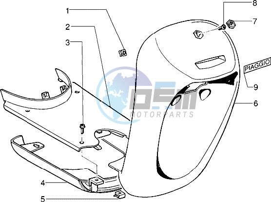 Front shield-Footboard-Spoiler