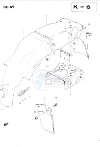 GSX500E (E39) drawing REAR FENDER