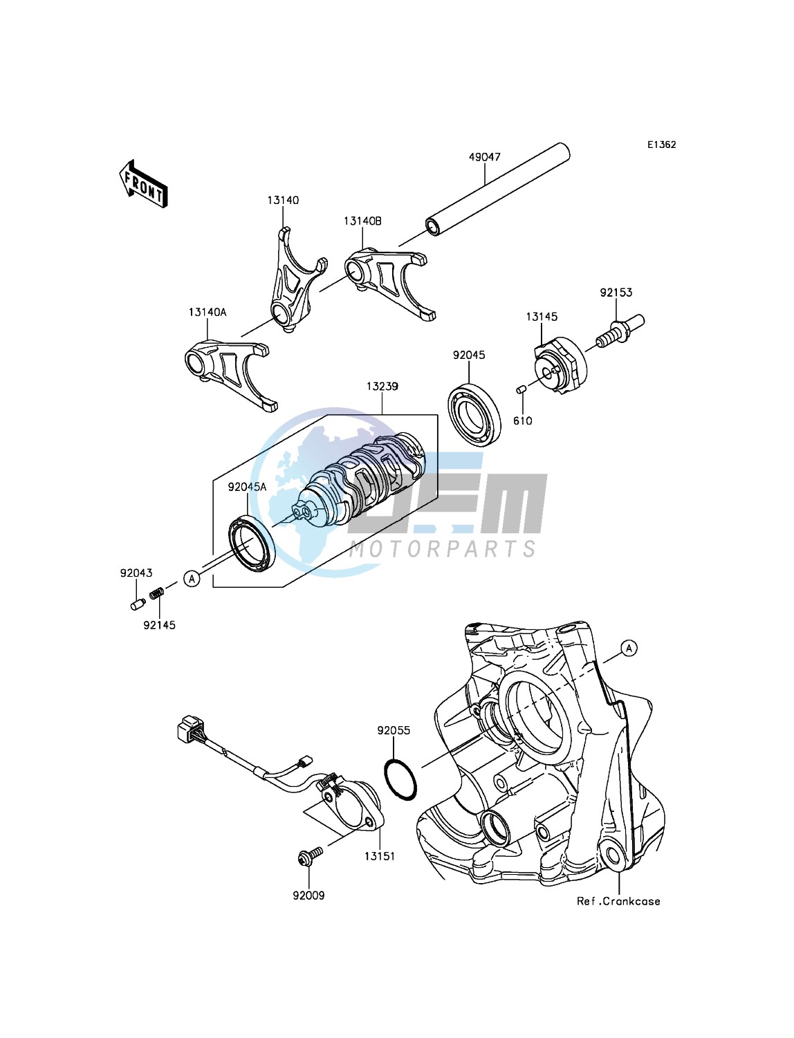 Gear Change Drum/Shift Fork(s)