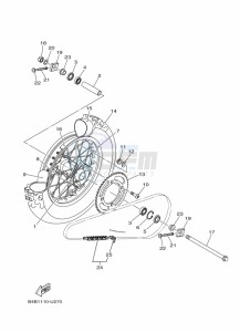 YZ85LW (B0G4) drawing REAR WHEEL