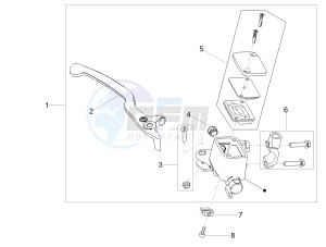 V7 III Special 750 e4 (APAC) drawing Front master cilinder