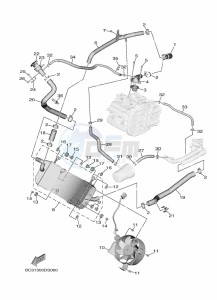 XP530D-A TMAX DX ABS (BC3D) drawing RADIATOR & HOSE