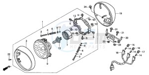 GL1500CT VALKYRIE drawing HEADLIGHT (1)