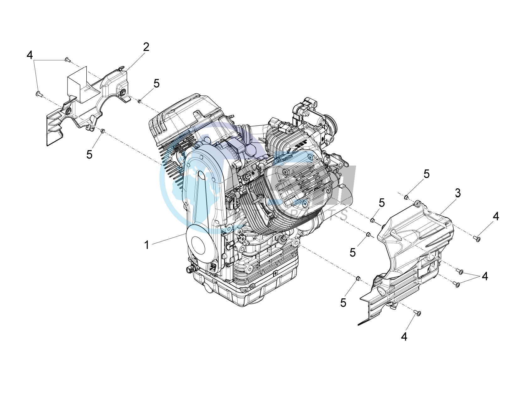 Engine-Completing part-Lever