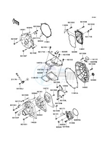 ZZR1400_ABS ZX1400D8F FR GB XX (EU ME A(FRICA) drawing Engine Cover(s)