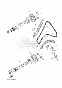 YXZ1000ETS YXZ10YESKL (B5H6) drawing CAMSHAFT & CHAIN