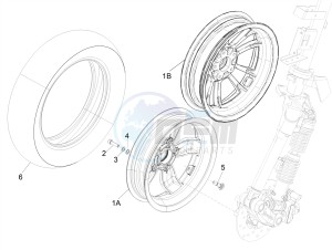 PRIMAVERA 50 4T 3V E4 30 MPH NOABS 30 Mph (NAFTA) drawing Front wheel