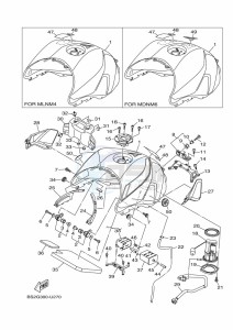 MT-09 MTN850-A (BS2T) drawing FUEL TANK