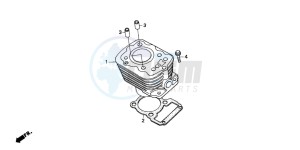 CG125 drawing CYLINDER