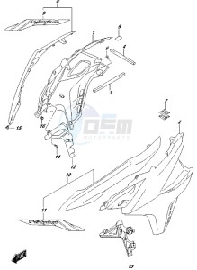 DL650 drawing SIDE COWLING (DL650XAUEL7 E21)