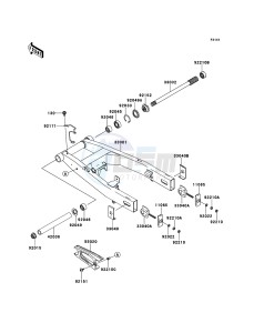 Z750 ZR750LBF FR GB XX (EU ME A(FRICA) drawing Swingarm