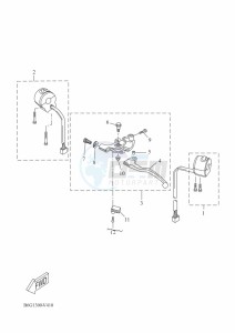 MT-125 MTN125-A (B6G1) drawing HANDLE SWITCH & LEVER