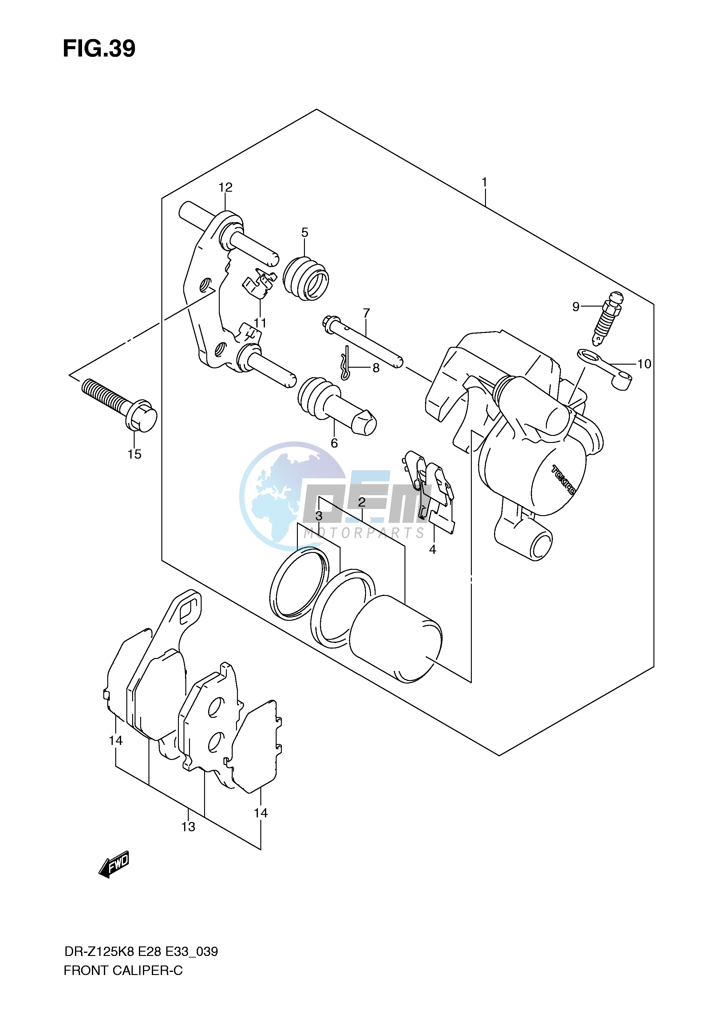 FRONT CALIPER (DR-Z125L)