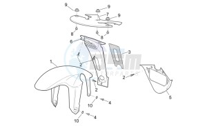 RSV 2 1000 SP drawing Front body - Front mudguard