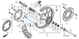 CRF450XC drawing REAR WHEEL