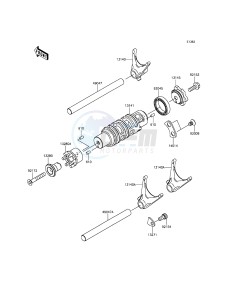 VULCAN_S EN650AFF XX (EU ME A(FRICA) drawing Gear Change Drum/Shift Fork(s)