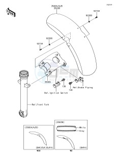 VULCAN S ABS EN650DHF XX (EU ME A(FRICA) drawing Front Fender(s)