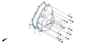 CBR1100XX SUPER BLACKBIRD drawing LEFT CRANKCASE COVER