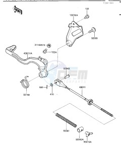 KDX 200 C [KDX200] (C1-C3) [KDX200] drawing BRAKE PEDAL