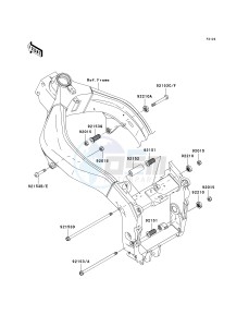 ZX 636 B [NINJA ZX-6R[ (B1-B2) [NINJA ZX-6R drawing ENGINE MOUNT