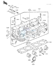 KZ 550 A (A3-A4) drawing CYLINDER HEAD -- KZ550-A4- -