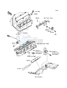 NINJA ZX-6RR ZX600-N1H FR GB XX (EU ME A(FRICA) drawing Fuel Injection