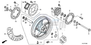 CBR250RD CBR250R 2E - (2E) drawing REAR WHEEL