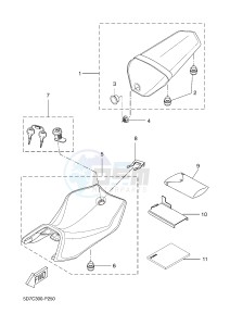 MT125 MT-125 (5D7L) drawing SEAT