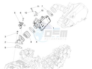 S 125 4T 3V E3 ie (APAC) (KR, RI, VT) drawing Throttle body - Injector - Union pipe