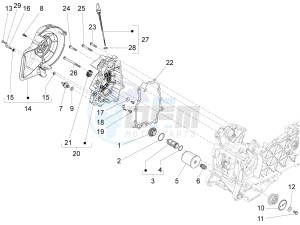 Liberty 125 4t 3v ie e3 (Vietnam ) Vietnam drawing Flywheel magneto cover - Oil filter