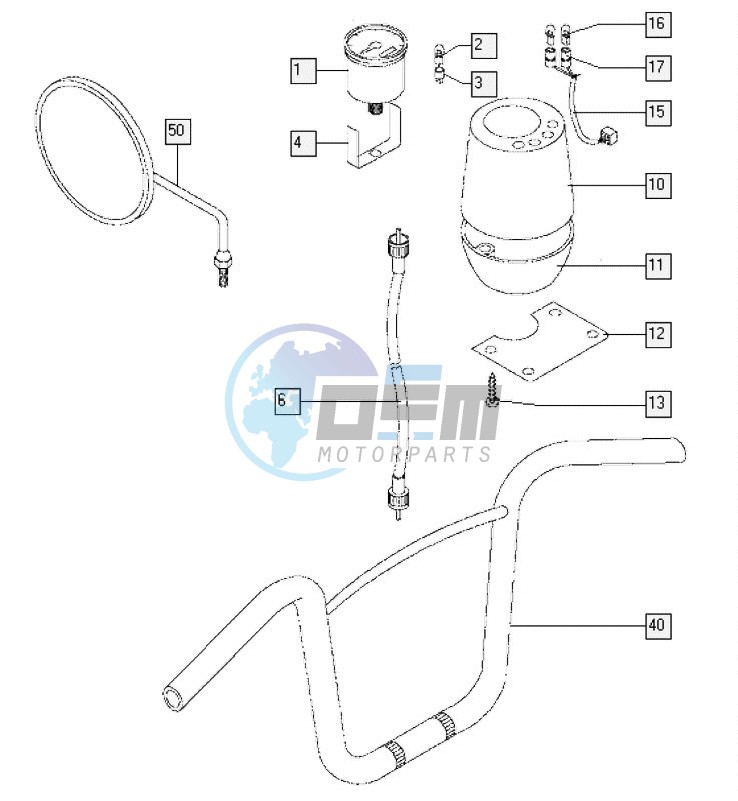 Handelbar-speedometer-mirror