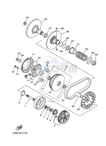 YFM450FWBD KODIAK 450 EPS (BHT1) drawing CLUTCH