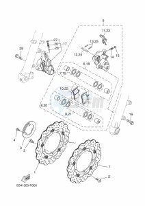 TRACER 700 MTT690-U (B1K2) drawing FRONT BRAKE CALIPER