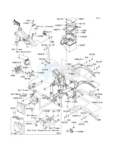 VN 900 C [VULCAN 900 CUSTOM] (7F-9FA) C7F drawing FRAME FITTINGS